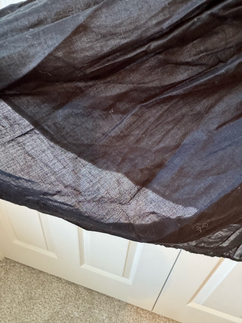 J. Crew Black Puff Sleeve Tiered Tunic Swim Cover Up. - Picture 2 of 3